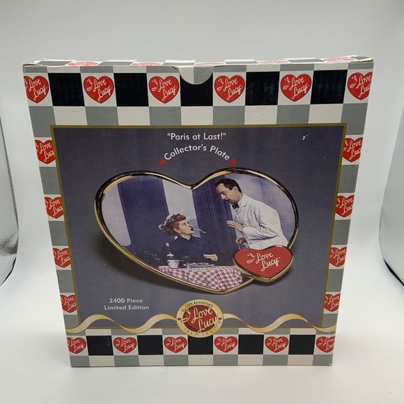 RARE VTG I Love Lucy Paris at Last Collectors Plate Vandor New in Original Box! - Picture 10 of 16